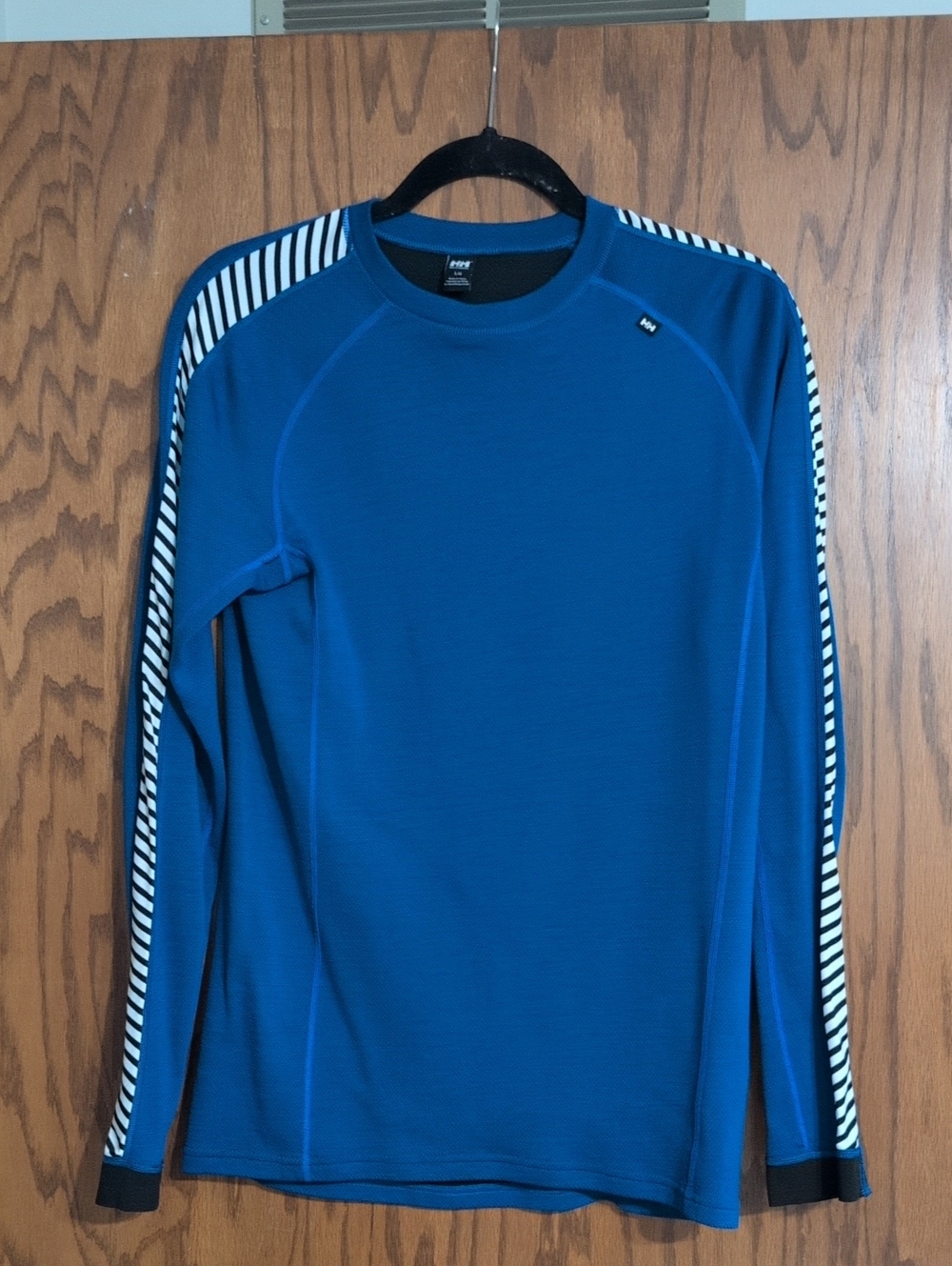 Helly Hansen Royal Blue Long-Sleeve Performance Top with Stripe Accent